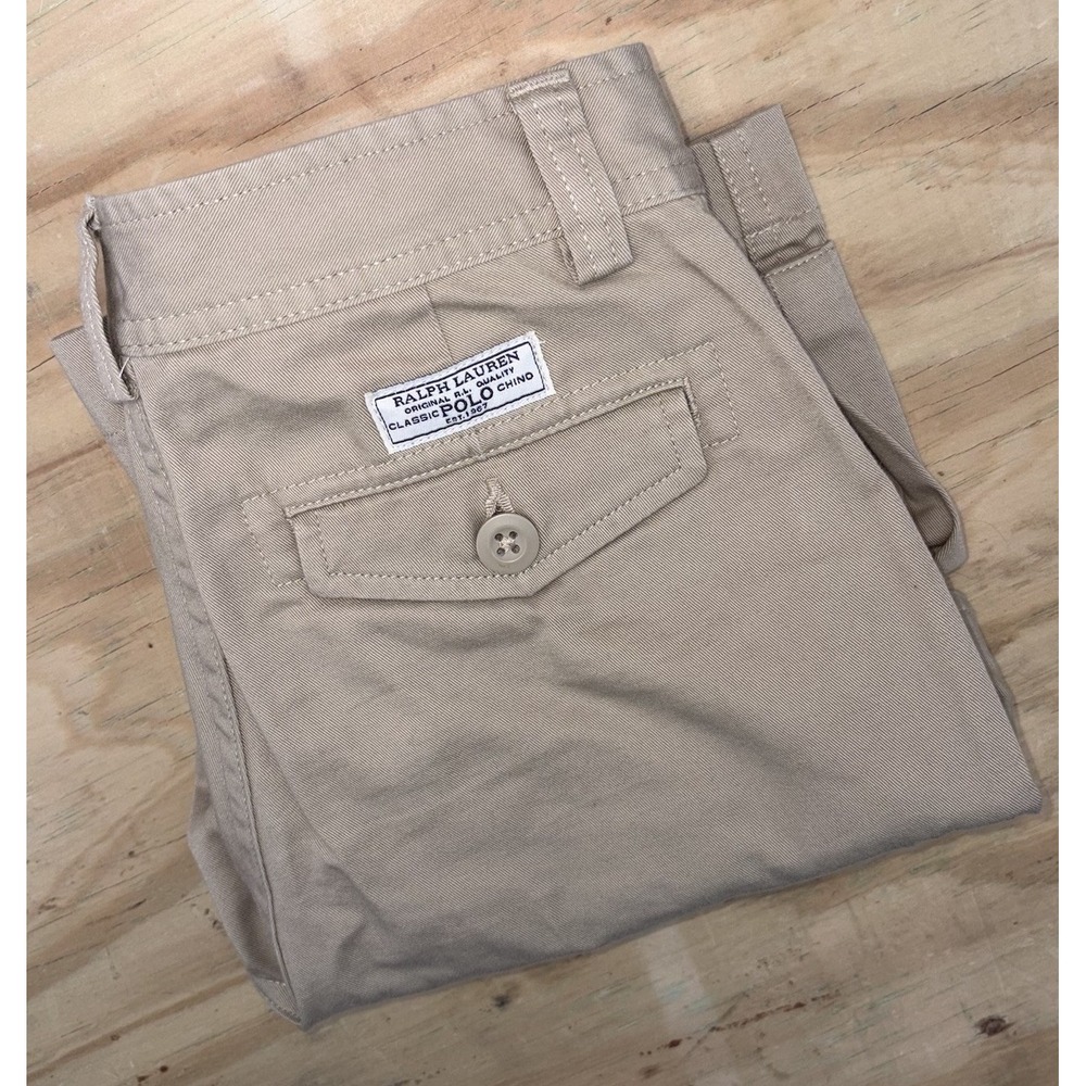 Polo Ralph Lauren Boys Youth Size 10 Khaki Cargo Shorts Classic Chino Logo
